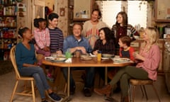 MAYA LYNNE ROBINSON, AYDEN REY, MICHAEL FISHMAN, JOHN GOODMAN, LAURIE METCALF, SARA GILBERT, EMMA KENNEY, AMES MCNAMARA, LECY GORANSON<br>The Conners stars Maya Lynne Robinson as Geena Williams-Conner, Jayden Rey as Mary, Michael Fishman as D.J. Conner, John Goodman as Dan Conner, Laurie Metcalf as Jackie Harris, Sara Gilbert as Darlene Conner, Emma Kenney as Harris Conner, Ames McNamara as Mark, and Lecy Goranson as Becky Conner.