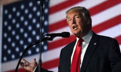 US Republican presidential nominee Donald Trump speaks during a campaign rally at the NH Sportsplex in Bedford, New Hampshire, on September 29, 2016. / AFP PHOTO / Jewel SAMADJEWEL SAMAD/AFP/Getty Images