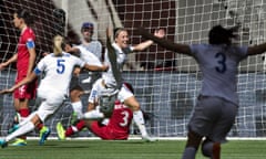 England's Lucy Bronze celebrates her goal against Canada in the 2015 World Cup quarter-final