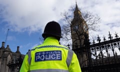 Metropolitan Police officers outside the Houses of Parliament.