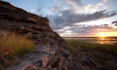 Ubirr Rock at sunset in Kakadu national park, Australia