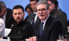 Keir Starmer (right) and Volodymyr Zelenskiy at the European Political Community meeting at Blenheim Palace, 18 July.