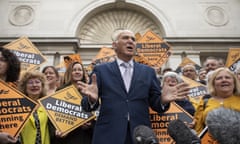 ***BESTPIX*** Vince Cable Celebrates The Liberal Democrats Success In The Local Elections<br>CHELMSFORD, ENGLAND - MAY 03: Leader of the Liberal Democrats Vince Cable addresses activists outside Chelmsford City Council Civic Centre on May 3, 2019 in Chelmsford, England. In local election results, the Liberal Democrats - who oppose Brexit, gained 26 seats giving them control of Chelmsford City Council in Essex, a Brexit stronghold. The two main parties, Labour and the Conservatives, lost seats. This is believed to be attributed to frustration at the lack of progress in the continuing Brexit negotiations. (Photo by Dan Kitwood/Getty Images) ***BESTPIX***