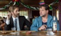 This image released by Warner Bros. Entertainment shows Ryan Gosling, left, and Russell Crowe in a scene from “The Nice Guys.” (Daniel McFadden/Warner Bros. Entertainment via AP)