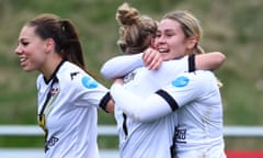 Lewes Women at The Dripping Pan during their successful run to the FA Cup quarter-final