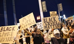 Protesters attend a demonstration demanding justice for the death of George Floyd  in Las Vegas, Nevada.