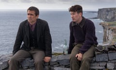 Colin Farrell (L) and Barry Keoghan in The Banshees of Inisherin, for which they have been nominated for best leading actor and best supporting actor respectively.