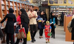 visitors to the Tehran international book fair in 2014.