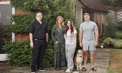 Lucy Cavendish and sons Raymond (left), Leonard (right) and daughter Ottoline at her home.