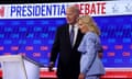 Joe Biden with Jill following the debate on Thursday.