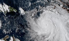 The eye of Hurricane Maria as it nears Dominica.