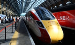 One of LNER’s new Azuma trains at King’s Cross station in London.