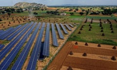 A solar plant in Bhaloji village, northern India