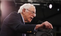 Sen. Bernie Sanders New Hampshire Primary Night<br>epa08212275 Democratic presidential candidate Senator Bernie Sanders speaks during his primary night event at Southern New Hampshire University in Manchester, New Hampshire, USA, 11 February 2020. EPA/JUSTIN LANE