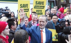 Labor leader Bill Shorten and deputy Tanya Plibersek at a Medicare rally on Friday 1 July 2016 at Martin Place, Sydney, Australia. Photo by Paul Karp for The Guardian