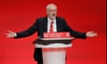 Labour leader Jeremy Corbyn addressing conference