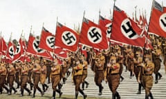 standard bearers at the Nazis’ Party Day in Nuremberg , 1933.