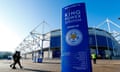 A view outside Leicester’s King Power Stadium