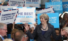 Theresa May speaking at Derby County FC, 1 June