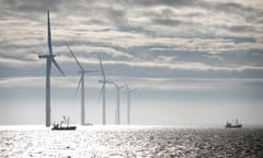 Windfarm off the coast of north Lincolnshire, England