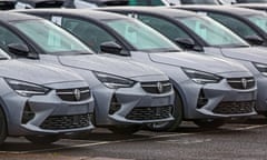 New vehicles last month at the Ellesmere Port car plant