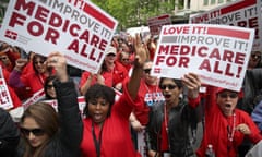 Protesters rally outside PhRMA headquarters, 29 April 2019, in Washington, DC.