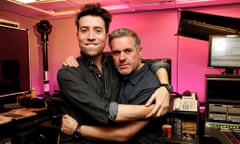 Nick Grimshaw, left, and his predecessor Chris Moyles – whose own audience at Radio X nearly halved in the year to March.