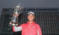 Gary Woodland poses with the US Open trophy.