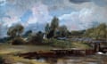 John Constable’s painting Flatford Lock, A Path by a River