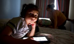 Clarissa and family in hotel room