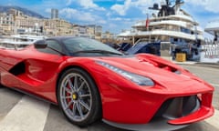 Luxury red sports car