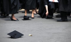 Mortar board on ground