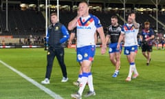 Great Britain’s dismal tour fortunes are summed up by Josh Hodgson’s crestfallen look as he leaves the field after the 23-8 defeat by New Zealand.