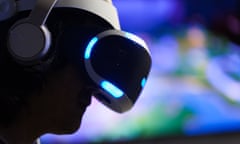 A Sony PlayStation VR headset.