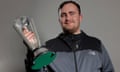 Luke Littler, the 16 year old darts player, poses for a picture with his runners-up trophy the day after the final of the 2023/4 PDC World Darts Championship at the Hilton Hotel, Islington on January 4th 2024 in London (Photo by Tom Jenkins)