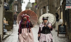 Steampunk enthusiasts attend the sixth annual Haworth Steampunk Weekend in Haworth, West Yorkshire.