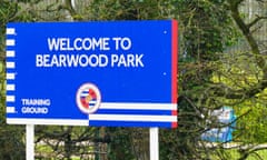 Reading's Bearwood Park training ground sign