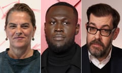 ‘Where great minds don’t always think alike’ … Tracey Emin, Stormzy, Richard Osman.