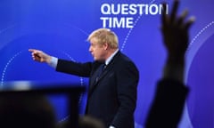 Boris Johnson during BBC Question Time leaders’ special debate in Sheffield, 22 November 2019