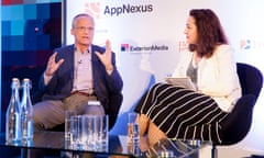 Tim Goudie, social media director sustainability at Coca-Cola and Maria Garrido, global head of data and consumer insights at Havas Media Group speak at the Guardian Changing Media Summit 2016 in central London, Wed 23 March 2016