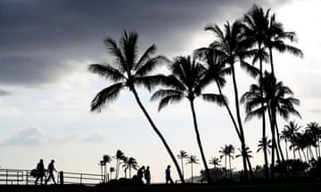 Justin Thomas, Zach Johnson and Justin Rose walk to the 17th green during the final round of the Sony Open at the Waialae Country Club in Honolulu, Hawaii