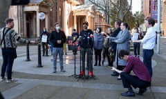 David Dungay Jr’s nephew Paul Francis speaks to the media outside the NSW supreme court in Sydney