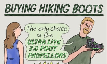 HikingBootsEdith Pritchett cartoon on buying hiking boots