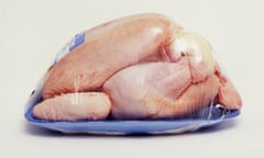 Raw chicken in packaging