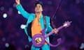 Prince performing at the 2007 Super Bowl.