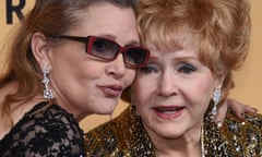 Carrie Fisher and her mother, Debbie Reynolds, in Los Angeles in 2015.