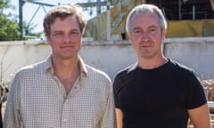 Colin Firth and Andy Paterson on the set of The Railway Man