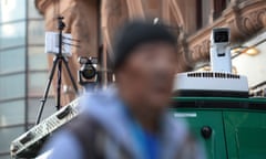 Facial recognition technology being used in Leicester Square, London