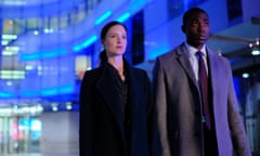 Holliday Grainger as DCI Rachel Carey and Paapa Essiedu as Isaac Turner in BBC One’s The Capture.