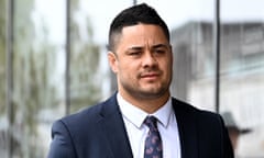 Former NRL player Jarryd Hayne arrives at Newcastle court on Thursday